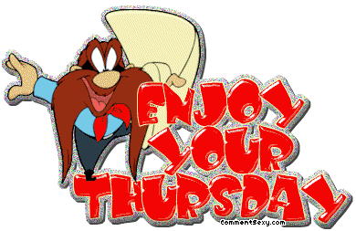 Czerwony duży napis miłego czwartku